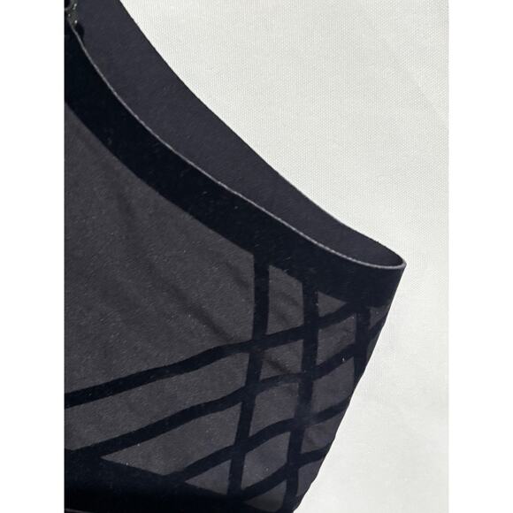 HONEYLOVE Bra Women Sz 2X Black Velour Combo Crossover Wire Free Removable Pads - Picture 6 of 8